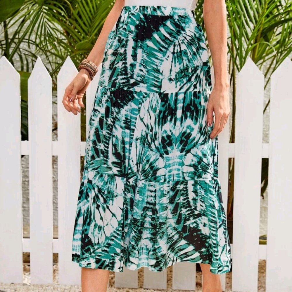 Tie Dye Boho Maxi Skirt - Picture 4 of 5